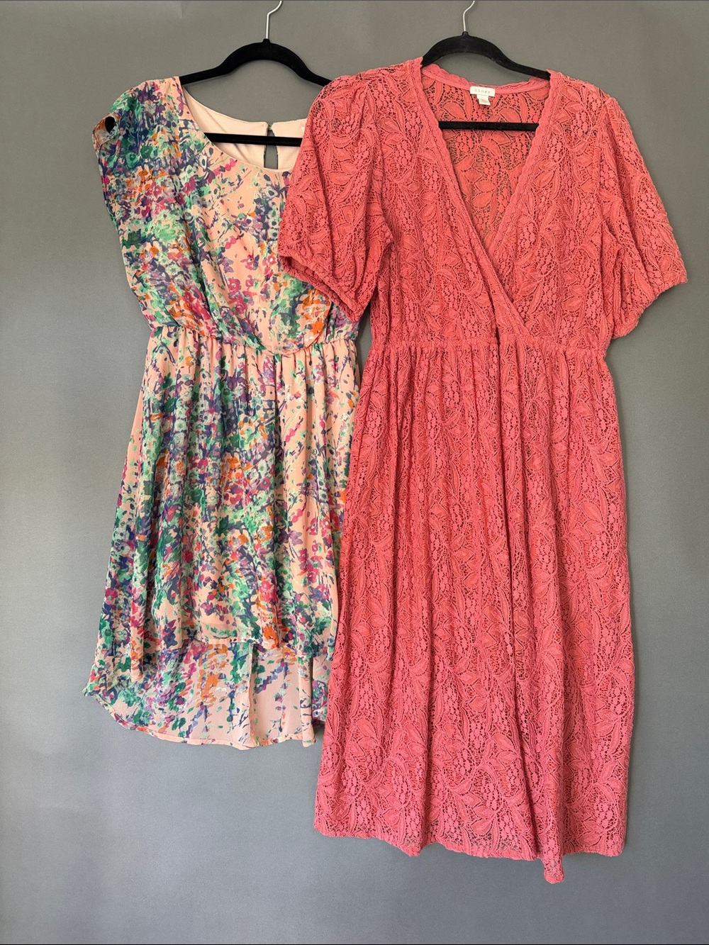 Dress Bundle Lace Midi Dress M & Lush Watercolor Floral dress S